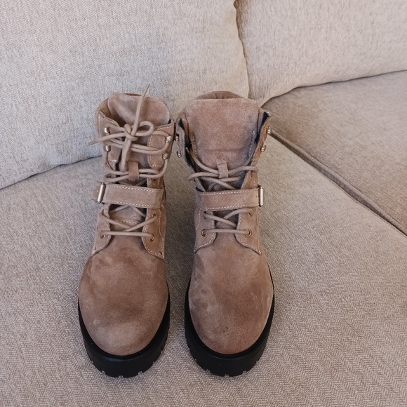 Allsaints Paulina suede leather combat boots - Picture 12 of 12